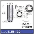 Wheel Nuts Pack (20) K351-20 - Nice Products | Universal Auto Spares