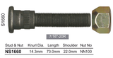 Long Stud & Nut NS1660 - Nice Products | Universal Auto Spares