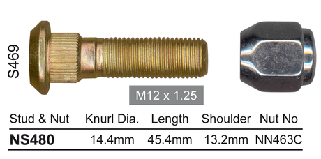 Stud & Nut NS480 - Nice Products | Universal Auto Spares