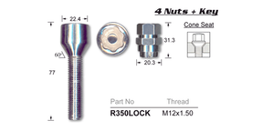 Lock Nuts (Set of 4) R350LOCK - Nice Products | Universal Auto Spares