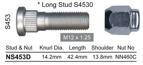 Stud & Nut NS453D - Nice Products | Universal Auto Spares