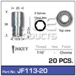 Chrome Nuts (set of 20 + Key) JF113-20 - Nice Products | Universal Auto Spares