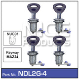 Door Lock set 4 NDL2G-4 - Nice Products | Universal Auto Spares