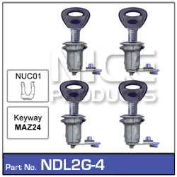 Door Lock set 4 NDL2G-4 - Nice Products | Universal Auto Spares