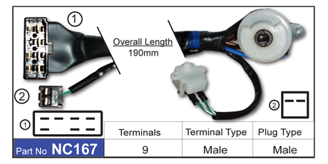 Ignition Switch NC167 - Nice Products | Universal Auto Spares
