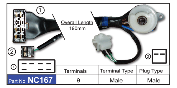 Ignition Switch NC167 - Nice Products | Universal Auto Spares