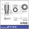 Chrome Nuts (set of 4 + Key) JF113-4 - Nice Products | Universal Auto Spares