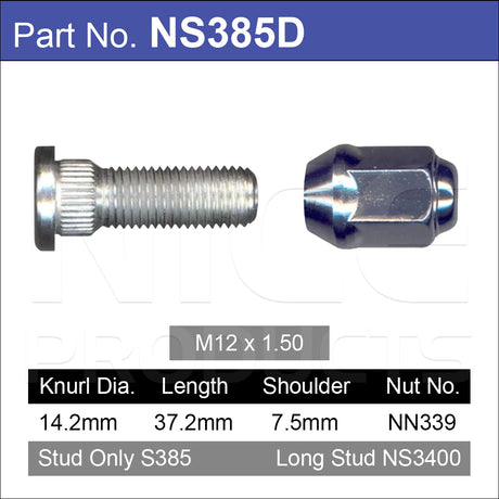 Stud & Nut NS385D - Nice Products | Universal Auto Spares