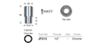Chrome Nut Thread 1/2 JF213 - Nice Products | Universal Auto Spares