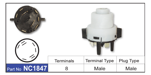 Ignition Switch NC1847 - Nice Products | Universal Auto Spares