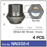 Wheel Nut NN332-4 - Nice Products | Universal Auto Spares
