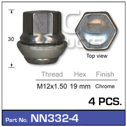 Wheel Nut NN332-4 - Nice Products | Universal Auto Spares