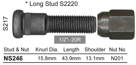 Stud & Nut NS246 - Nice Products | Universal Auto Spares