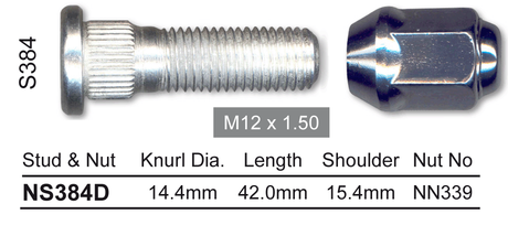 Stud & Nut NS384D - Nice Products | Universal Auto Spares