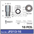 Chrome Nuts (set of 16 + Key) JF213-16 - Nice Products | Universal Auto Spares