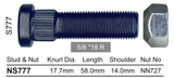Stud & Nut NS777 - Nice Products | Universal Auto Spares