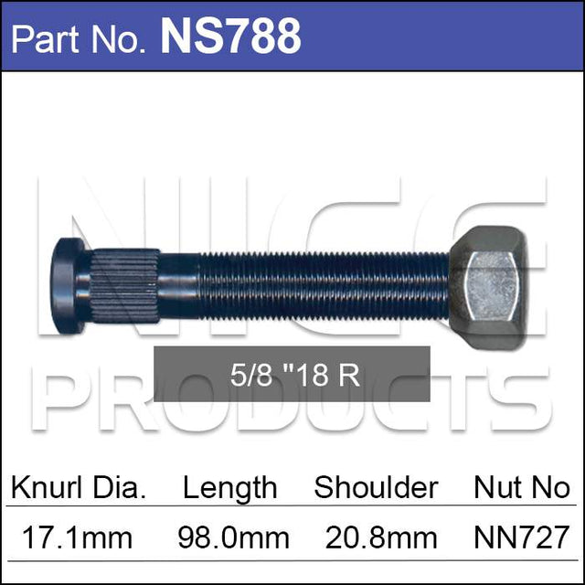 Stud & Nut NS788 - Nice Products | Universal Auto Spares