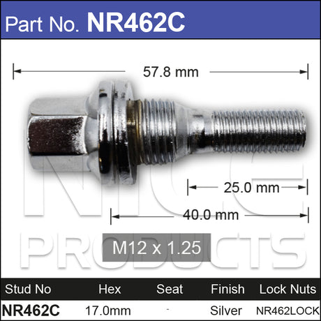 Wheel Bolt NR462C - Nice Products | Universal Auto Spares