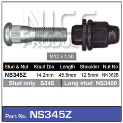 Stud & Nut NS345Z - Nice Products | Universal Auto Spares