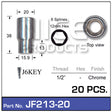 Chrome Nuts (set of 20 + Key) JF213-20 - Nice Products | Universal Auto Spares