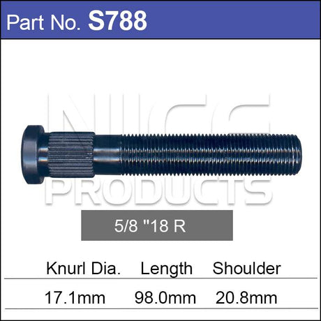 Wheel Stud S788 - Nice Products | Universal Auto Spares