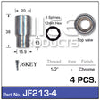 Chrome Nuts (set of 4 + Key) JF213-4 - Nice Products | Universal Auto Spares