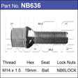 Wheel Bolt NB636 - Nice Products | Universal Auto Spares