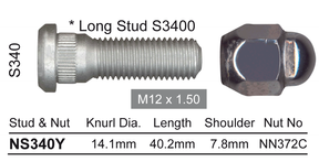 Stud & Nut NS340Y - Nice Products | Universal Auto Spares