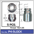 Lock Nuts (set of 5) P4-5LOCK - Nice Products | Universal Auto Spares