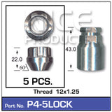 Lock Nuts (set of 5) P4-5LOCK - Nice Products | Universal Auto Spares