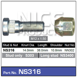 Stud & Nut NS316 - Nice Products | Universal Auto Spares