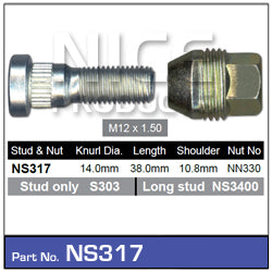 Stud & Nut NS317 - Nice Products | Universal Auto Spares