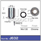 Chrome Nut J632 - Nice Products | Universal Auto Spares