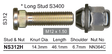 Stud & Nut NS312H - Nice Products | Universal Auto Spares