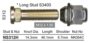Stud & Nut NS312H - Nice Products | Universal Auto Spares