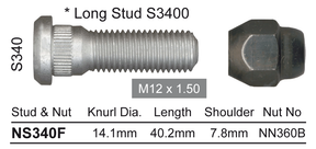 Stud & Nut NS340F - Nice Products | Universal Auto Spares
