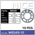 Wheel Spacers 10pcs (5 Pairs) WS345-10 - Nice Products | Universal Auto Spares