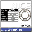 Wheel spacers 10pcs (5 Pairs) WS504-10 - Nice Products | Universal Auto Spares