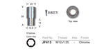 Chrome Nut JF413 - Nice Products | Universal Auto Spares