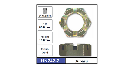 Hub Nuts Pair HN242-2 - Nice Products | Universal Auto Spares