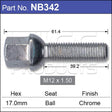 One Piece Stud NB342 - Nice Products | Universal Auto Spares