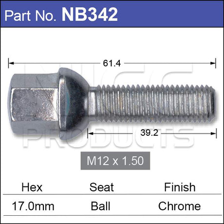 One Piece Stud NB342 - Nice Products | Universal Auto Spares