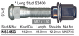 Stud & Nut NS345G - Nice Products | Universal Auto Spares