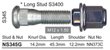 Stud & Nut NS345G - Nice Products | Universal Auto Spares