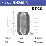 Wheel Nut NN240-5 - Nice Products | Universal Auto Spares