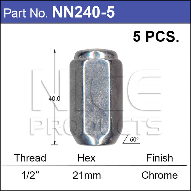 Wheel Nut NN240-5 - Nice Products | Universal Auto Spares
