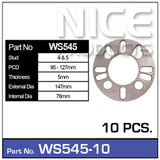 Wheel Spacers 10pcs (5 Pairs) WS545-10 - Nice Products | Universal Auto Spares