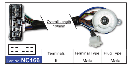 Ignition Switch NC166 - Nice Products | Universal Auto Spares