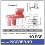Door Clip Pkt 10 NCC088-10 - Nice Products | Universal Auto Spares
