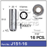 Chorme Nut Pack (16) J151-16 - Nice Products | Universal Auto Spares